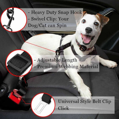 Fur & Fern Adjustable Dog Car Restraint Lead