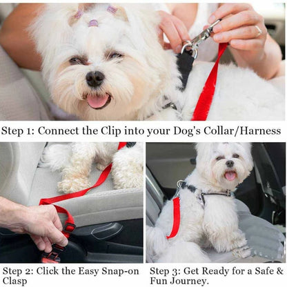 Fur & Fern Adjustable Dog Car Restraint Lead